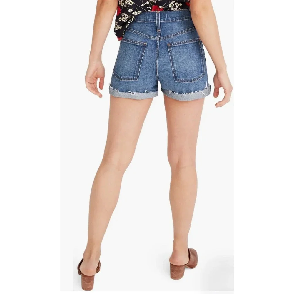 Madewell The Perfect Jean‎ Short 26 Ullman Raw Hem High Rise Denim Y2K
